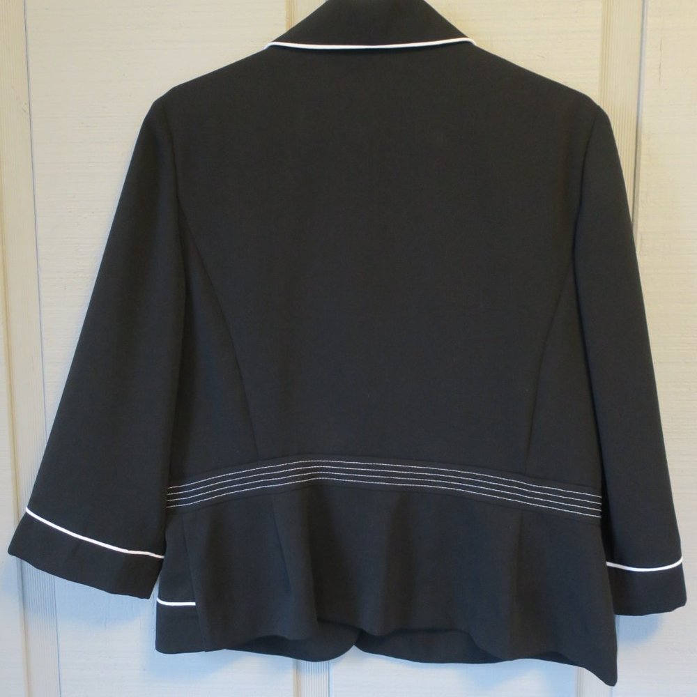 Julian Taylor NY Black/White Blazer Size 14 - Picture 4 of 4